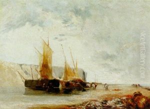 A Coastal Landscape by Richard Parkes Bonington
