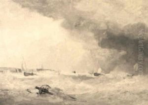 A Stormy Sea by Richard Parkes Bonington