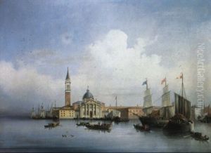 Venise, Vue De L'eglise San Giorgio Maggiore by Richard Parkes Bonington