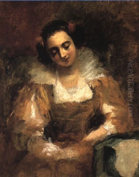 Portrait Of A Venetian Girl In Yellow Dress - view 1