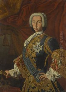 A Portrait Of Charles Of Bourbon Iii King Of Spain, Vii King Of Naples, V King Of Sicily (1716-1788) by Giuseppe Bonito