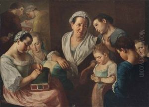 Sewing School by Giuseppe Bonito