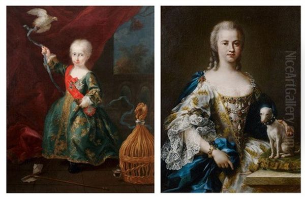 Portrait Des Infants D'espagne, Felipe Pascual De Borbon Et Fernando De Borbon (futur Roi De Naples Et Des Deux Siciles) (pair) - view 1