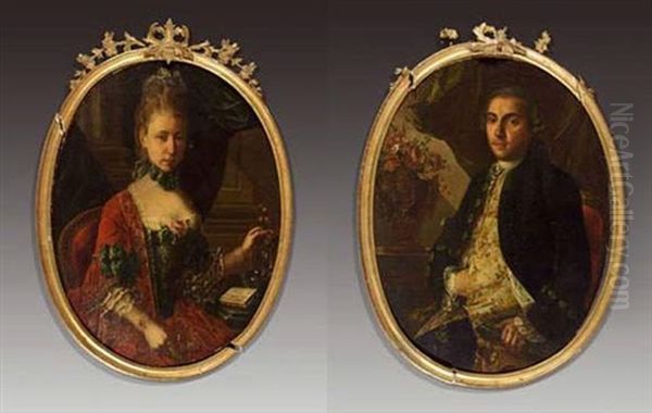 Portrait De Ignace De Mascagni Roezza (+ Portrait De Jeanne De Mascagni Roezza; Pair) - view 1