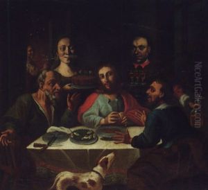 The Supper At Emmaus by Giuseppe Bonito