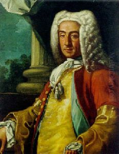 Portrait Of A Gentleman In A Red Coat, Yellow Silk Waistcoat And Cravat