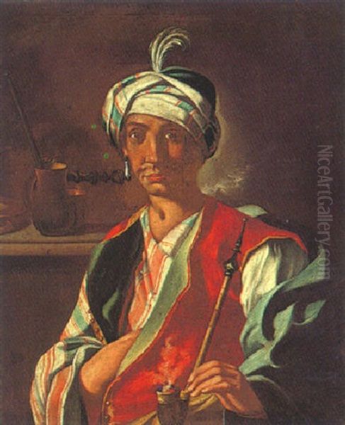 Portrait Of An Ottoman Pipe-smoker - view 1