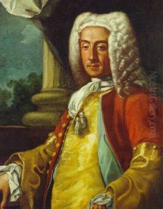 Portrait Of A Gentleman, In A Red Coat, A Yellow Silk Waistcoat And A Cravat