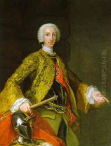 Ritratto Di Carlo Iii Di Spanga (prima Carlo Iv, Re Delle Due Sicilie) Col Ordine Des Tosone D'oro by Giuseppe Bonito