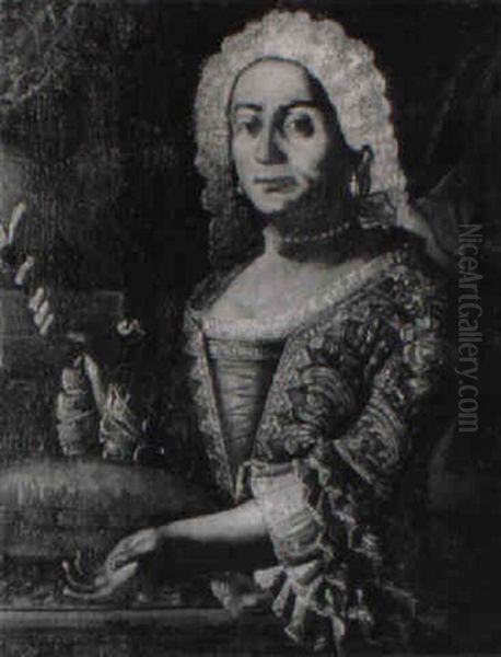 Portrait Of A Woman Holding A Book - view 1