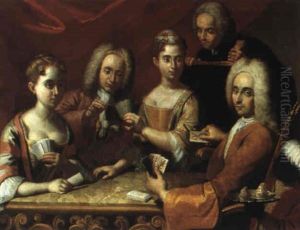 Una Partita A Carte Fra Due Dame E Due Cavalieri by Giuseppe Bonito