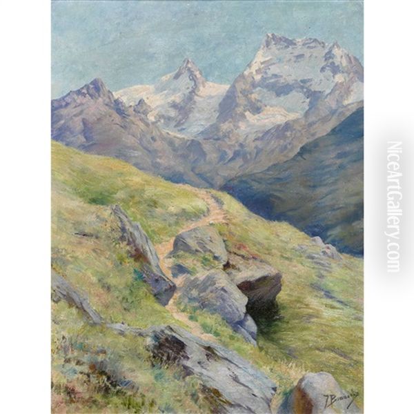 Blick Von Saas-fee Richtung Weissmies - view 1