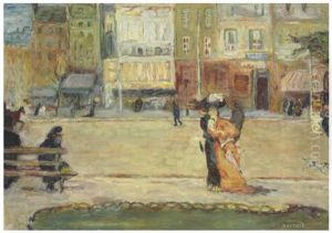Boulevard De Clichy Ou Scene De Rue A Paris by Pierre Bonnard