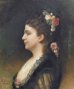 Bildnis Einer Dame Mit Blumenschmuck Im Haar