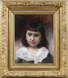 Portrait De Jeune Fille by Leon Bonnat
