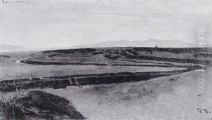 Vue De La Campagne Romaine by Leon Bonnat