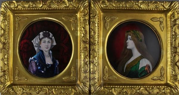 A Pair Of Limoges Enamel Plaques - view 1