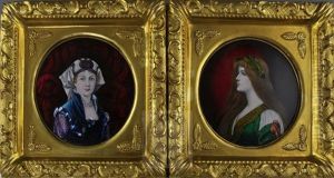 A Pair Of Limoges Enamel Plaques