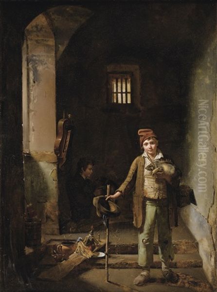 La Chambre A Coucher Des Petits Savoyards Ou Les Petits Montreurs De Marmotte - view 1
