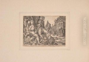 Il Le Met Sur La Mule by Heinrich Aldegrever
