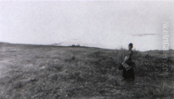 Magd Mit Heu Auf Dem Feld - view 1