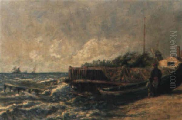 Uferlandschaft Mit Fischerboot - view 1