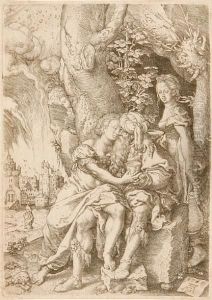 Lot And His Daughters by Heinrich Aldegrever