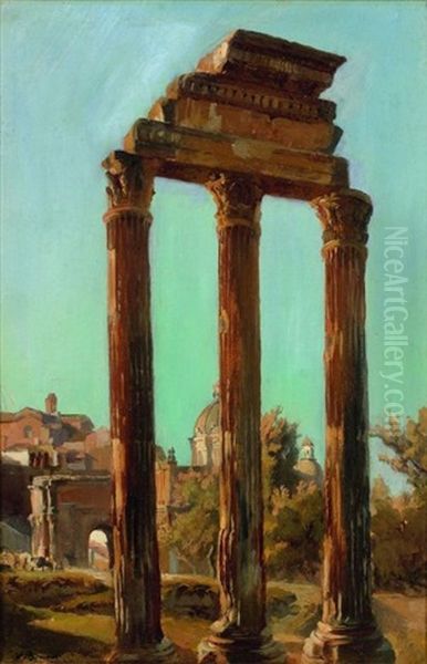 Les Colonnes Du Temple Des Dioscures Sur Le Forum Romain - view 1