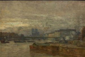 Notre-dame Vue Des Quais De Bercy by Germain Eugene Bonneton