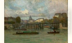 Vue De La Seine by Germain Eugene Bonneton
