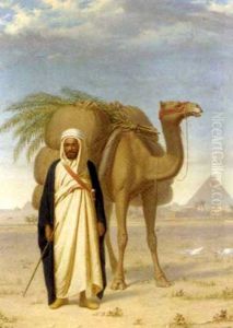 A Camel And Rider In A Landscape