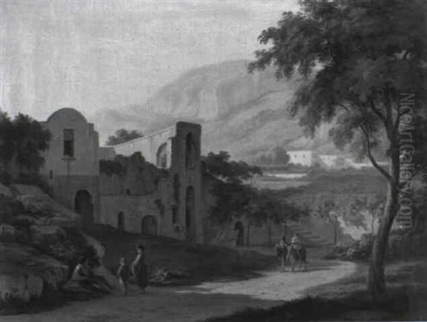 Sudliche Landschaft Mit Ruine - view 1