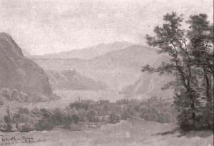 Italienische Landschaft Mit Figurenstaffage by Karl Gustav Salomon Bonstetten von Mestral
