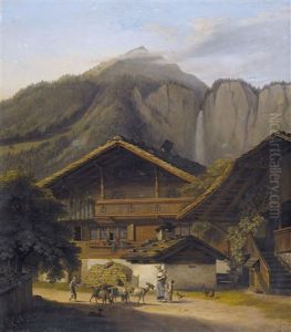 Weiler Im Berner Oberland Mit Staffage