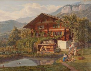 Das Sooderhaus In Brienzwiler by Abraham Sigmund A. von Bonstetten