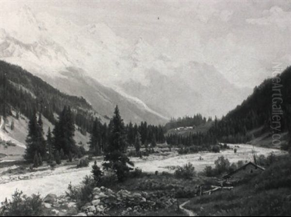Gebirgstal Mit Einem Bach - view 1