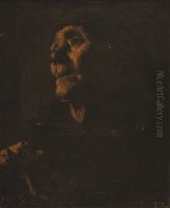 Vieille Femme En Priede by Francois Bonvin