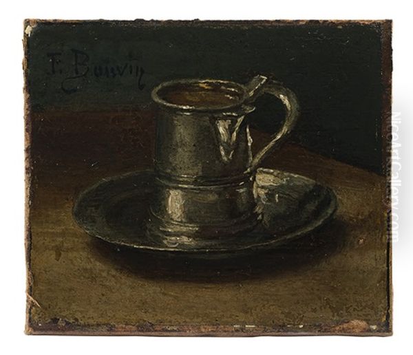 Verseuse En Etain Sur Une Table - view 1