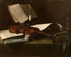 Nature Morte Au Violon by Francois Bonvin