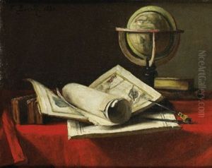 Nature Morte Aux Cartes Et A La Mappemonde