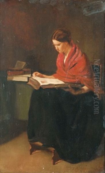 Femme Au Chale Rouge Lisant - view 1