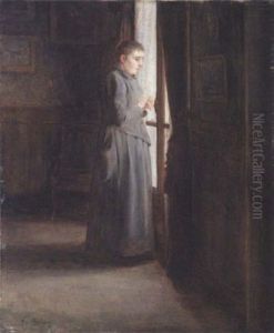 Femme A La Fenetre by Francois Bonvin