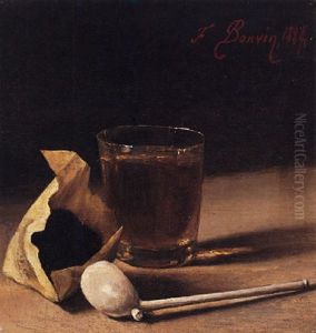 Still Life With Pipe And Glass by Francois Bonvin