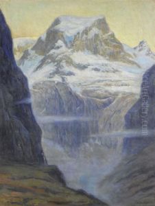 Swiss Landscape With Mountains by Emil Alder