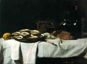 Nature Morte Au Citron Et Aux Huitres by Francois Bonvin