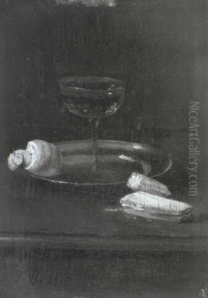 Nature Morte Au Verre Et Au Cirton Pele - view 1