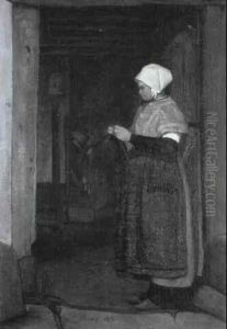 La Tricoteuse by Francois Bonvin