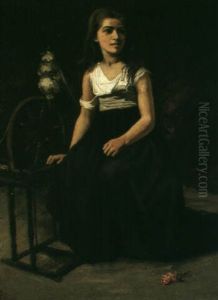 La Jeune Fileuse by Francois Bonvin