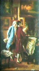 In Der Galerie by Francois Bonvin