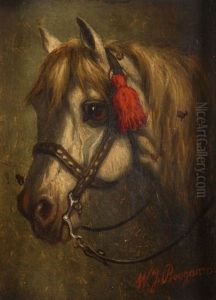 Cheval Attele by Willem Jacobus Boogaard